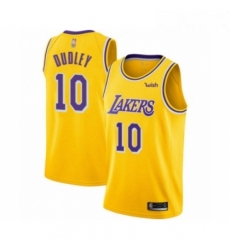 Youth Los Angeles Lakers 10 Jared Dudley Swingman Gold Basketball Jersey Icon Edition 