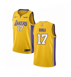 Youth Los Angeles Lakers 17 Isaac Bonga Swingman Gold Basketball Jersey Icon Edition 