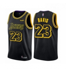 Youth Los Angeles Lakers 23 Anthony Davis Swingman Black Basketball Jersey City Edition 