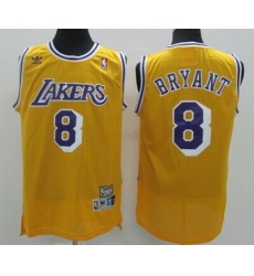 Youth Los Angeles Lakers 8 Kobe Bryant  yellow throwback NBA Jersey