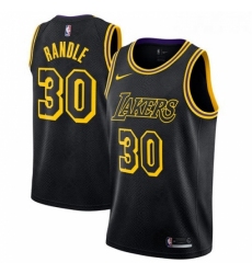 Youth Nike Los Angeles Lakers 30 Julius Randle Swingman Black NBA Jersey City Edition 