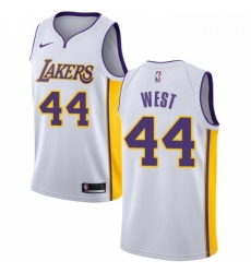 Youth Nike Los Angeles Lakers 44 Jerry West Swingman White NBA Jersey Association Edition