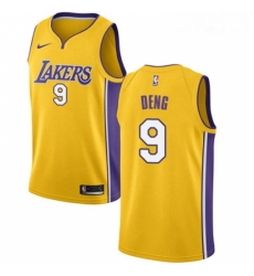 Youth Nike Los Angeles Lakers 9 Luol Deng Swingman Gold Home NBA Jersey Icon Edition 