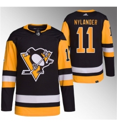 Men Pittsburgh Penguins 11 Alex Nylander Black Stitched Jersey