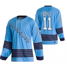 Men Pittsburgh Penguins 11 Brian Boyle 2022 Blue Classics Stitched jersey