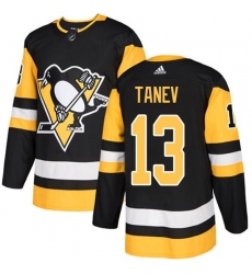 Men Pittsburgh Penguins 13 Brandon Tanev Black Home Stitched NHL Jersey