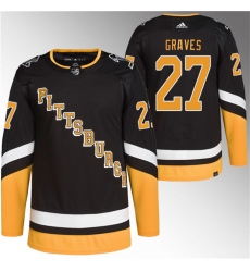 Men Pittsburgh Penguins 27 Ryan Graves Black 2021 22 Alternate Primegreen Stitched Jerseys
