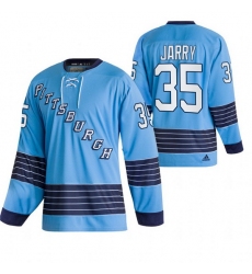 Men Pittsburgh Penguins 35 Tristan Jarry 2022 Blue Classics Stitched jersey
