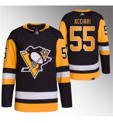 Men Pittsburgh Penguins 55 Noel Acciari Black Stitched Jersey