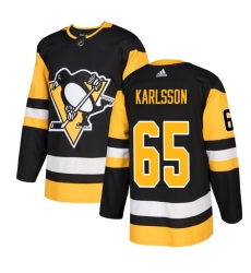 Men Pittsburgh Penguins 65 Erik Karlsson Black Stitched Jersey