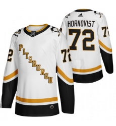 Men Pittsburgh Penguins 72 Patric Hornqvist White Adidas 2020 21 Reverse Retro Alternate NHL Jersey