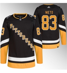 Men Pittsburgh Penguins 83 Matt Nieto Black 2021 22 Alternate Primegreen Stitched Jersey