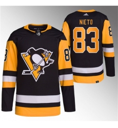 Men Pittsburgh Penguins 83 Matt Nieto Black Stitched Jersey