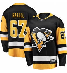 Mens Adidas PITTSBURGH PENGUINS 67 Rickard Rakell Authentic Black Home NHL Jersey