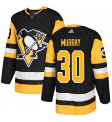 Mens Adidas Pittsburgh Penguins 30 Matt Murray Authentic Black Home NHL Jersey 
