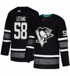 Mens Adidas Pittsburgh Penguins 58 Kris Letang Black 2019 All Star Game Parley Authentic Stitched NHL Jersey 