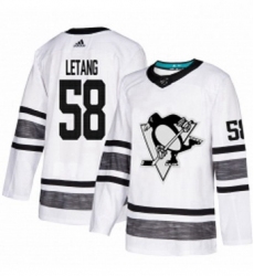 Mens Adidas Pittsburgh Penguins 58 Kris Letang White 2019 All Star Game Parley Authentic Stitched NHL Jersey 