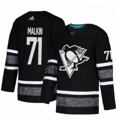 Mens Adidas Pittsburgh Penguins 71 Evgeni Malkin Black 2019 All Star Game Parley Authentic Stitched NHL Jersey 