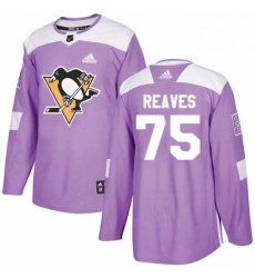 Mens Adidas Pittsburgh Penguins 75 Ryan Reaves Authentic Purple Fights Cancer Practice NHL Jersey 