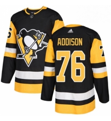 Mens Adidas Pittsburgh Penguins 76 Calen Addison Premier Black Home NHL Jersey 