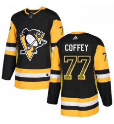 Mens Adidas Pittsburgh Penguins 77 Paul Coffey Authentic Black Drift Fashion NHL Jersey 