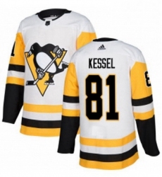 Mens Adidas Pittsburgh Penguins 81 Phil Kessel Authentic White Away NHL Jersey 