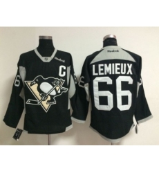 NHL Pittsburgh Penguins #66 Mario Lemieux black jerseys
