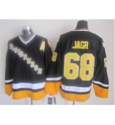 NHL Pittsburgh Penguins #68 jagr black-yellow jerseys