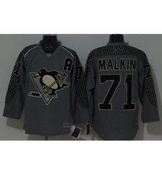 NHL Pittsburgh Penguins #71 Evgeni Malkin Charcoal Cross Check Fashion jerseys