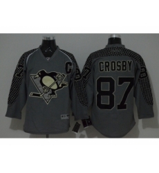 NHL Pittsburgh Penguins #87 Sidney Crosby Charcoal Cross Check Fashion jerseys