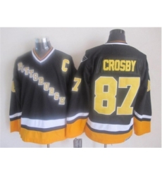 NHL Pittsburgh Penguins #87 Sidney Crosby black-yellow jerseys