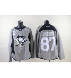 NHL Pittsburgh Penguins #87 Sidney Crosby grey jerseys