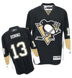 Penguins #13 Nick Bonino Black Home Stitched NHL Jersey