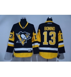 Penguins 13 Nick Bonino Black Reebok Jersey