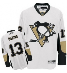 Penguins #13 Nick Bonino White Stitched NHL Jersey