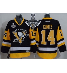 Penguins #14 Chris Kunitz Black Alternate 2017 Stanley Cup Finals Champions Stitched NHL Jersey