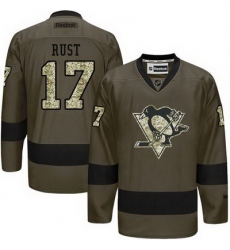 Penguins #17 Bryan Rust Green Salute to Service Stitched NHL Jersey