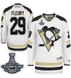 Penguins #29 Andre Fleury White 2014 Stadium Series 2017 Stanley Cup Finals Champions Stitched NHL Jersey
