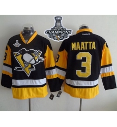 Penguins #3 Olli Maatta Black Alternate 2017 Stanley Cup Finals Champions Stitched NHL Jersey