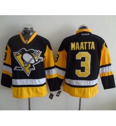 Penguins #3 Olli Maatta Black Alternate Stitched NHL Jersey