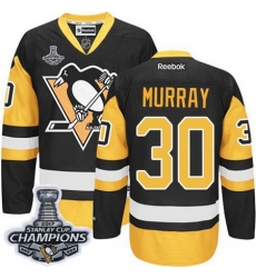 Penguins #30 Matt Murray Black Alternate 2017 Stanley Cup Finals Champions Stitched NHL Jersey