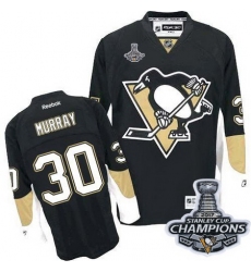 Penguins #30 Matt Murray Black Home 2017 Stanley Cup Finals Champions Stitched NHL Jersey