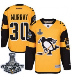Penguins #30 Matt Murray Gold 2017 Stadium Series Stanley Cup Finals Champions Stitched NHL Jersey