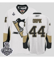 Penguins #44 Orpik White 2017 Stanley Cup Final Patch Stitched NHL Jersey