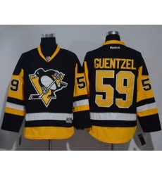 Penguins #59 Jake Guentzel Black Alternate Stitched NHL Jersey