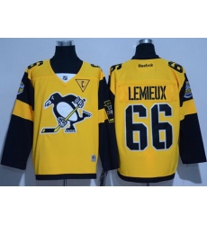 Penguins #66 Mario Lemieux Gold 2017 Stadium Series Stitched NHL Jersey