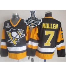 Penguins #7 Joe Mullen Black CCM Throwback 2017 Stanley Cup Finals Champions Stitched NHL Jersey
