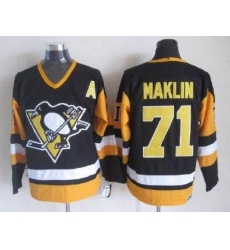 Penguins #71 Evgeni Malkin Black CCM Throwback Stitched NHL Jersey