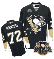 Penguins #72 Patric Hornqvist Black Home 50th Anniversary Stitched NHL Jersey