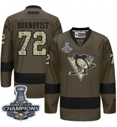 Penguins #72 Patric Hornqvist Green Salute to Service 2017 Stanley Cup Finals Champions Stitched NHL Jersey